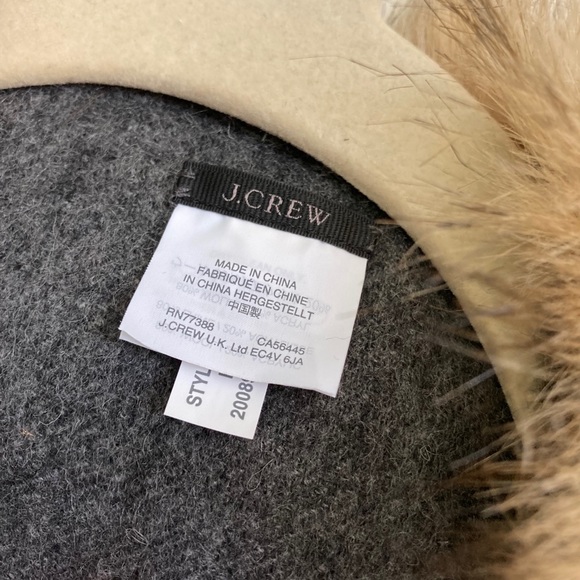 JCrew faux fur wool blend wrap O/S - Picture 2 of 5